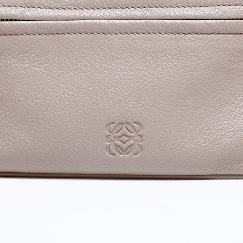 ロエベ LOEWE アナグラム レザー ミニ ショルダーバッグ グレー WS22600