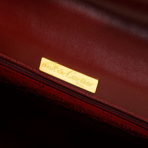 カルティエ CARTIER マスト ドゥ レザー ハンドバッグ レッド WS22602