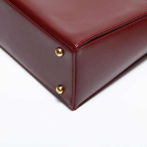 カルティエ CARTIER マスト ドゥ レザー ハンドバッグ レッド WS22602