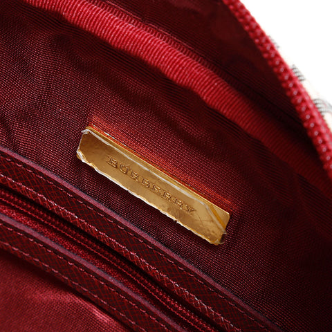 バーバリー BURBERRY キャンバス ノバチェック ショルダーバッグ ベージュ WS22603