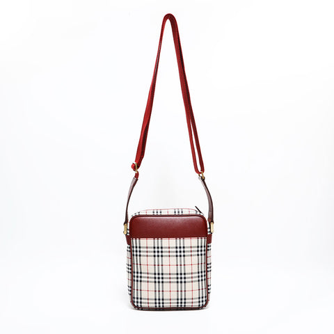 バーバリー BURBERRY キャンバス ノバチェック ショルダーバッグ ベージュ WS22603