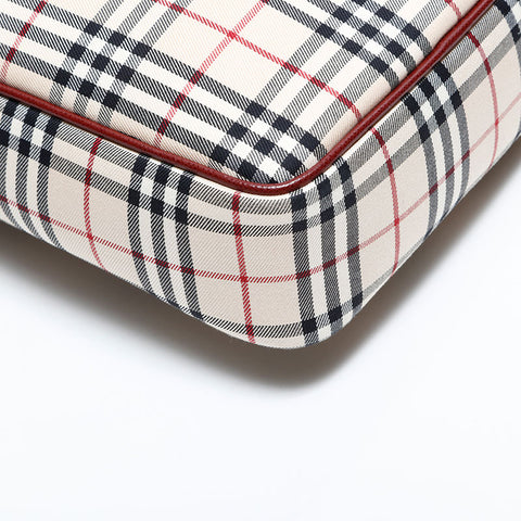 バーバリー BURBERRY キャンバス ノバチェック ショルダーバッグ ベージュ WS22603