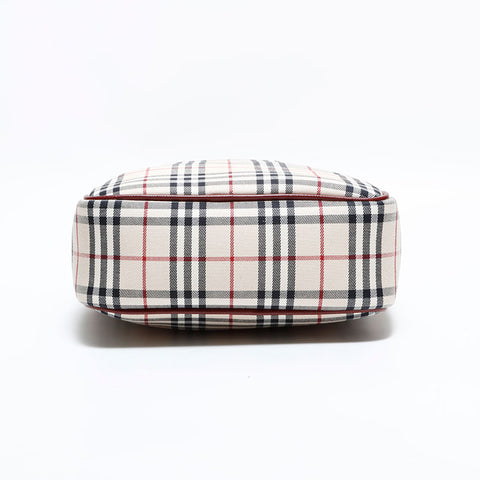 バーバリー BURBERRY キャンバス ノバチェック ショルダーバッグ ベージュ WS22603