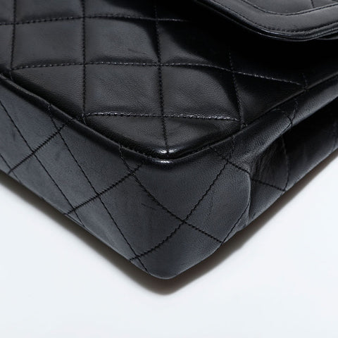 シャネル CHANEL ラムスキン パリ限定 マトラッセ チェーン ショルダーバッグ ブラック WS22604