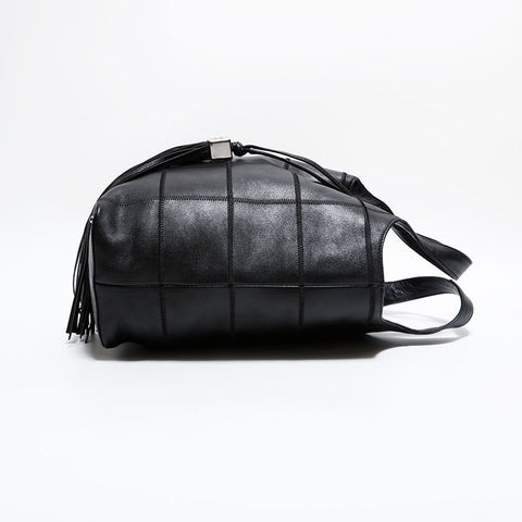 シャネル CHANEL 7番台 2002-2003 チョコバー タッセル ハンドバッグ ブラック WS22606