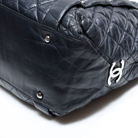 シャネル CHANEL 10番台 2005-2006 マテラッセ スタッズ チェーン ショルダーバッグ ブラック WS22607