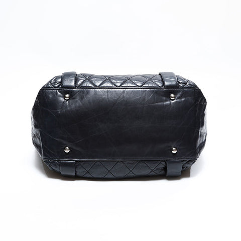 シャネル CHANEL 10番台 2005-2006 マテラッセ スタッズ チェーン ショルダーバッグ ブラック WS22607