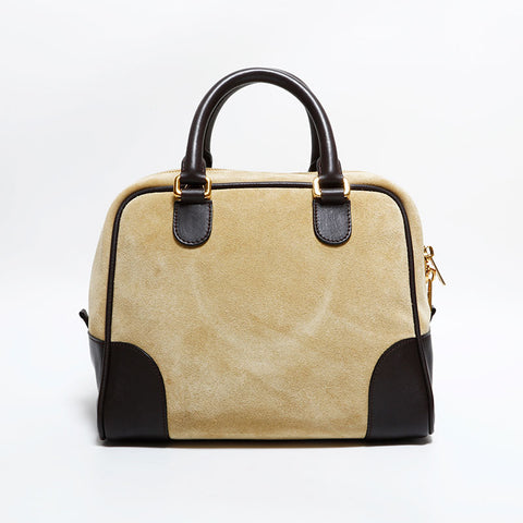 ロエベ LOEWE アマソナ 28 スエード ショルダーバッグ ベージュ WS22608