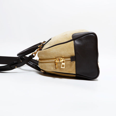 ロエベ LOEWE アマソナ 28 スエード ショルダーバッグ ベージュ WS22608