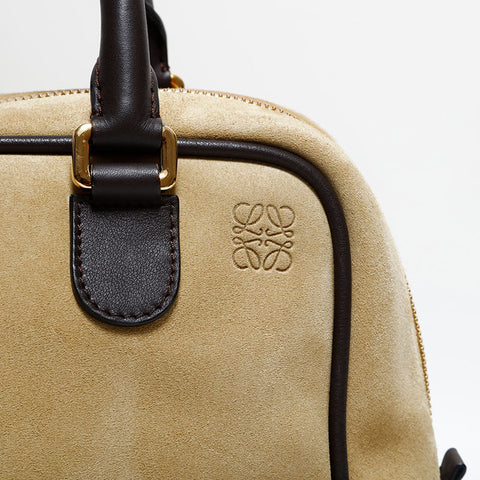 ロエベ LOEWE アマソナ 28 スエード ショルダーバッグ ベージュ WS22608