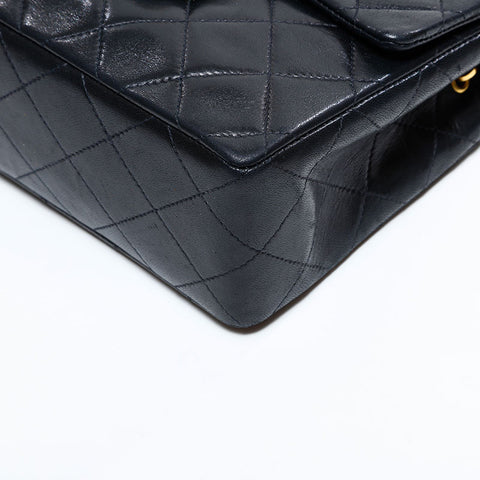 シャネル CHANEL 10番台 2005-2006 ラムスキン ミニ マトラッセ ショルダーバッグ ブラック WS22609