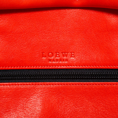 ロエベ LOEWE スエード アマソナ 32 スエード ハンドバッグ オレンジ WS22610