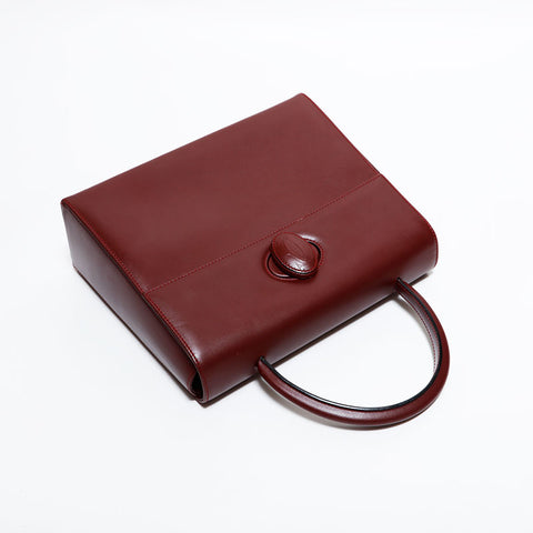カルティエ CARTIER マストドゥ レザー ハンドバッグ レッド WS22612