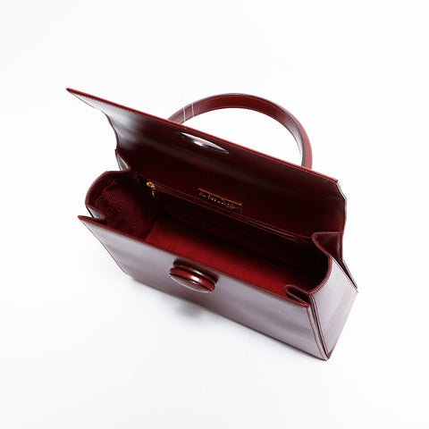 カルティエ CARTIER マストドゥ レザー ハンドバッグ レッド WS22612