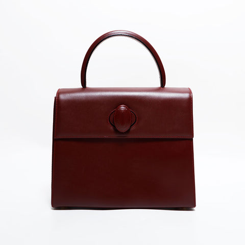 カルティエ CARTIER マストドゥ レザー ハンドバッグ レッド WS22612