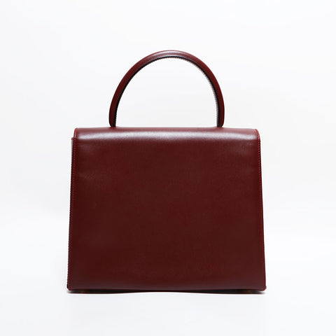 カルティエ CARTIER マストドゥ レザー ハンドバッグ レッド WS22612