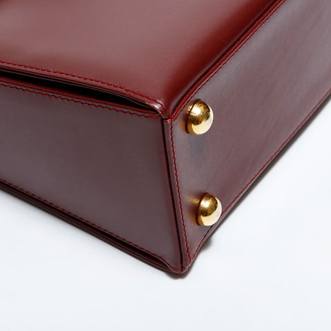 カルティエ CARTIER マストドゥ レザー ハンドバッグ レッド WS22612