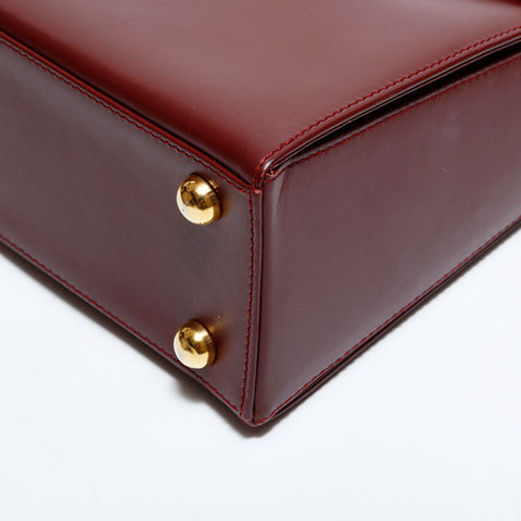 カルティエ CARTIER マストドゥ レザー ハンドバッグ レッド WS22612
