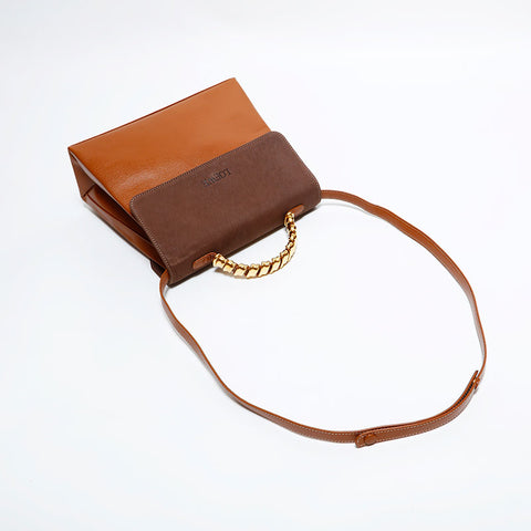 ロエベ LOEWE ベラスケス レザー 2way ショルダーバッグ ブラウン WS22613