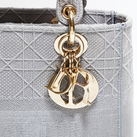 クリスチャンディオール Christian Dior キャンバス レディ D-ライト ショルダーバッグ グレー WS22616