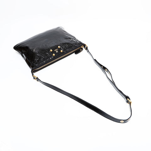フェンディ FENDI パテントレザー メッセンジャー ショルダーバッグ ブラック WS22618
