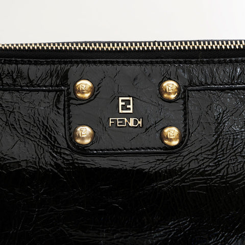 フェンディ FENDI パテントレザー メッセンジャー ショルダーバッグ ブラック WS22618