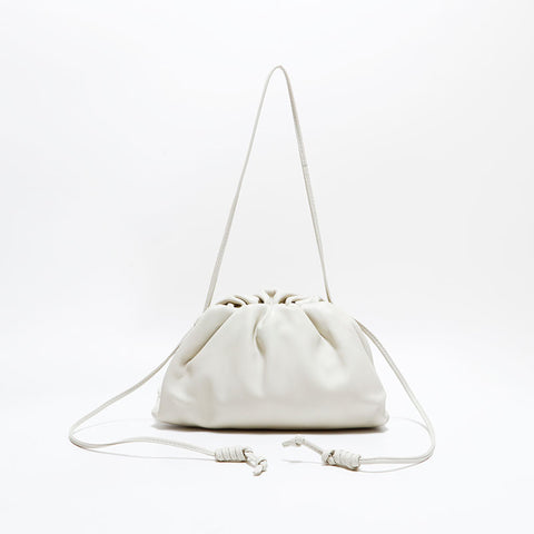ボッテガヴェネタ BOTTEGAVENETA ミニ ザ ポーチ レザー ショルダーバッグ ホワイト WS22619