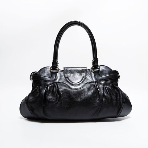 サルヴァトーレフェラガモ Salvatore Ferragamo レザー ガンチーニ ショルダーバッグ ブラック WS22620