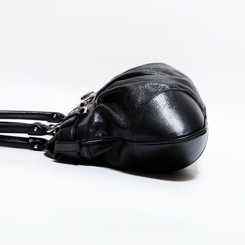 サルヴァトーレフェラガモ Salvatore Ferragamo レザー ガンチーニ ショルダーバッグ ブラック WS22620