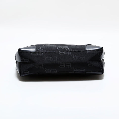 バレンシアガ BALENCIAGA ロゴ キャンバス ショルダーバッグ ブラック WS22622