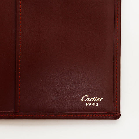 カルティエ CARTIER レザー マスト ドゥ 長財布 レッド WS22626