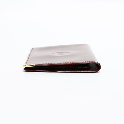 カルティエ CARTIER レザー マスト ドゥ 長財布 レッド WS22626