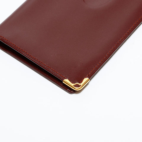 カルティエ CARTIER レザー マスト ドゥ 長財布 レッド WS22626