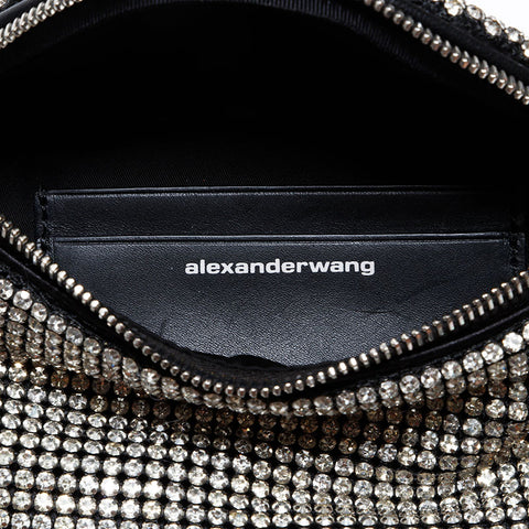 Alexander Wang Sac banane strass noir WS22627