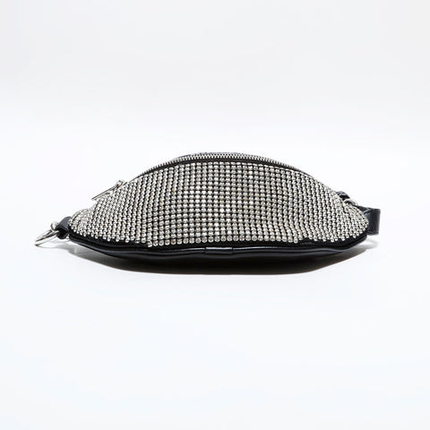 Alexander Wang Sac banane strass noir WS22627