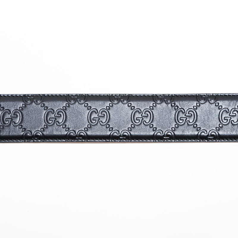 GUCCI　グッチ　インターロッキング　GG　シマ　ベルト　ブラック GUCCI グッチ ベルト GGレザー グッチシマ インターロッキングG