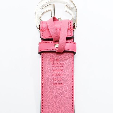 グッチ GUCCI インターロッキング G Size:80/32 ベルト ピンク WS22631
