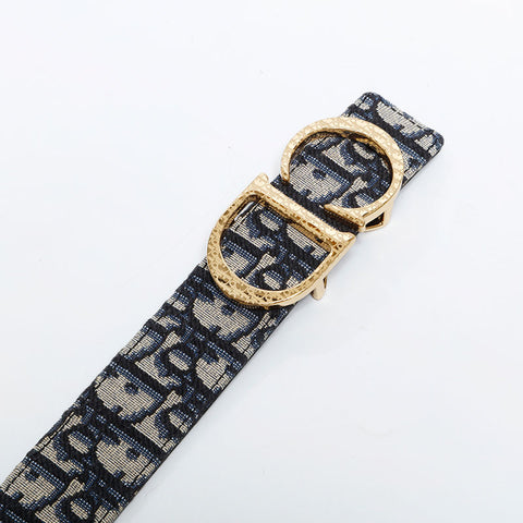 クリスチャンディオール Christian Dior トロッター Size:90/36 ベルト ネイビー WS22632