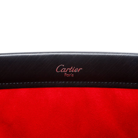 カルティエ CARTIER レザー トリニティ ハンドバッグ ブラック WS22637