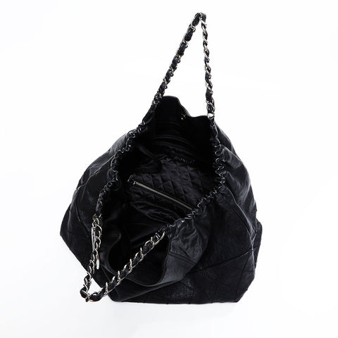 シャネル CHANEL レザー ココカバス チェーン  トートバッグ ブラック WS22641