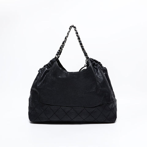 シャネル CHANEL レザー ココカバス チェーン  トートバッグ ブラック WS22641