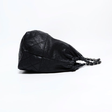 シャネル CHANEL レザー ココカバス チェーン  トートバッグ ブラック WS22641