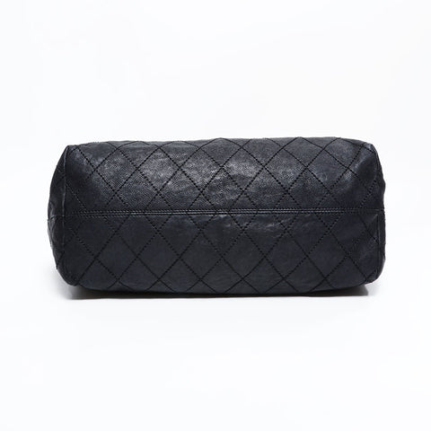 シャネル CHANEL レザー ココカバス チェーン  トートバッグ ブラック WS22641