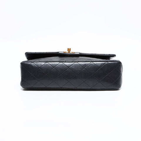 シャネル CHANEL 4番台 1996-1997 マトラッセ ラムスキン ダブルフラップ 25cm ショルダーバッグ ブラック WS22642