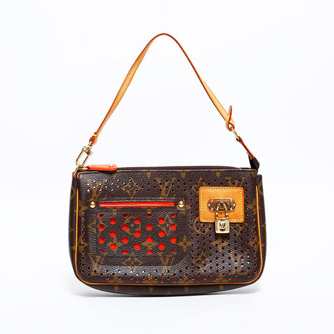 ルイ・ヴィトン LOUIS VUITTON 2008年製 モノグラム ペルフォ ポシェット アクセソワール ショルダーバッグ ブラウン WS22646