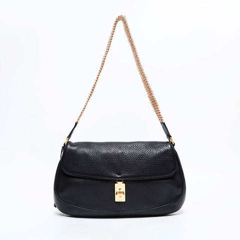 プラダ PRADA チェーン レザー ショルダーバッグ ブラック WS22647