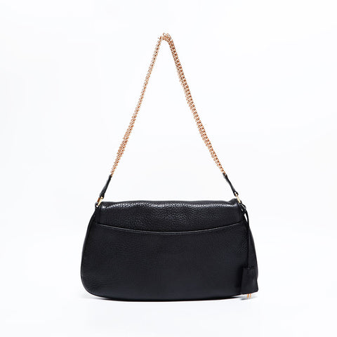 PRADA Chain leather Shoulder Bag black WS22647