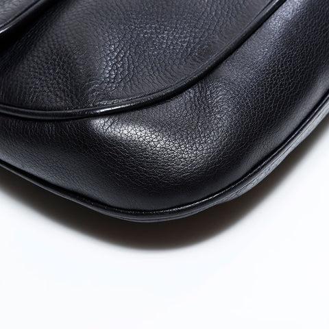 PRADA Chain leather Shoulder Bag black WS22647