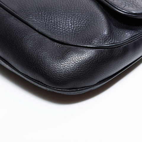 PRADA Chain leather Shoulder Bag black WS22647