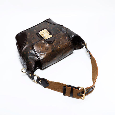 ルイ・ヴィトン LOUIS VUITTON 2007年製 モノグラムブロンズ セルジャンPM ショルダーバッグ ブラウン WS22649